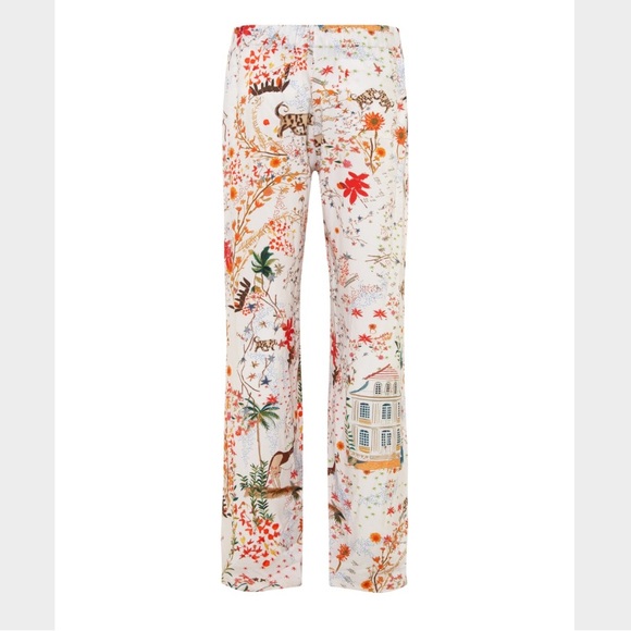 SIEDRES Pants - NWT SIEDRÉS MAISON PRINT STRAIGHT-LEG DRAWSTRING PANTS